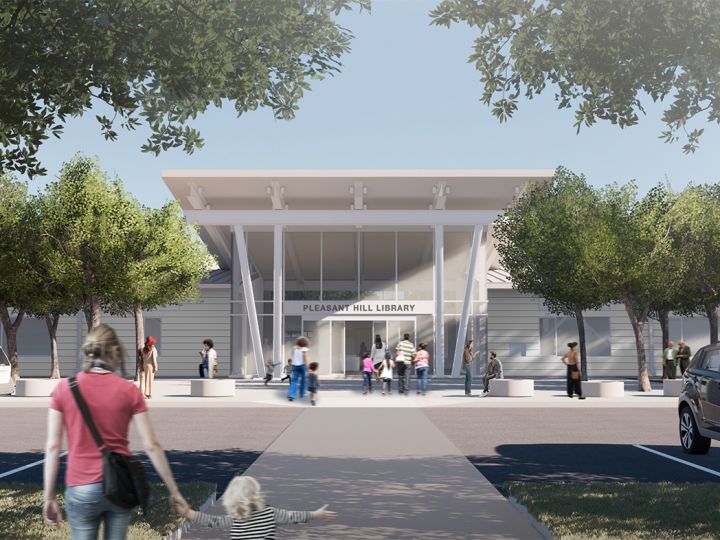 Pleasant Hill Library Exterior Rendering
