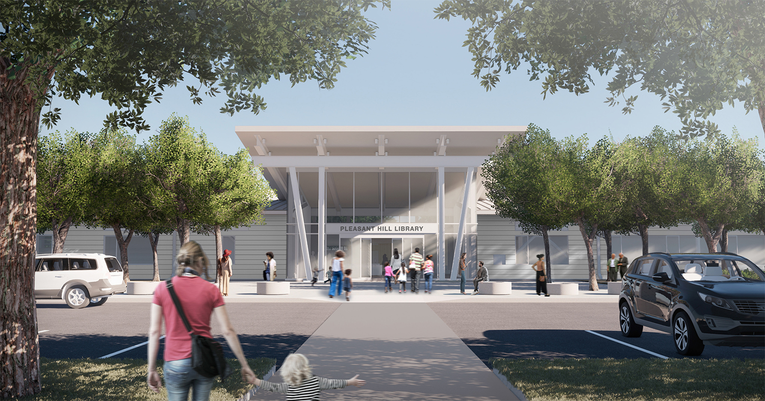 Pleasant Hill Library Exterior Rendering