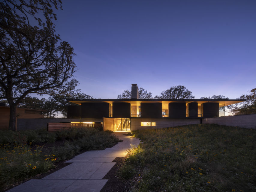 Highbank Residence at dusk